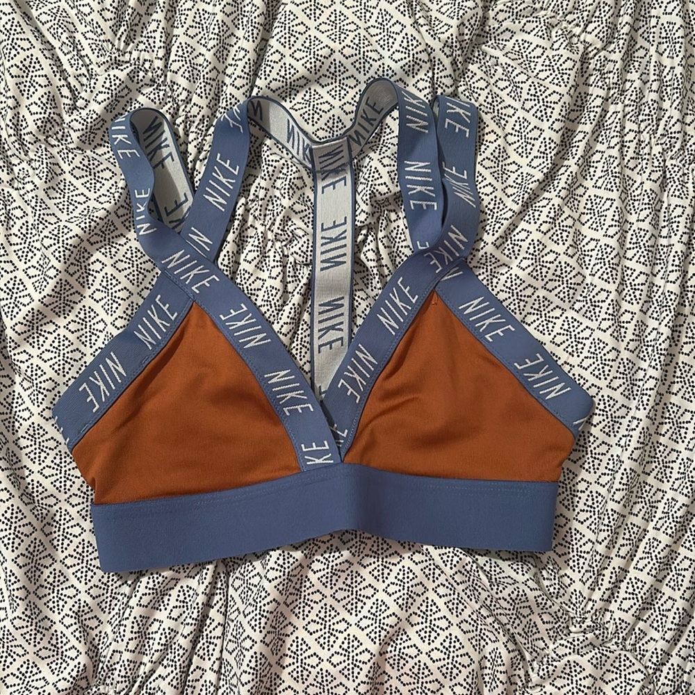 Mike Indy logo straps sports bra